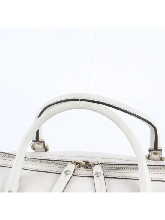 Gucci GG Canvas Leather Handbag Tote - Picture 2 of 9